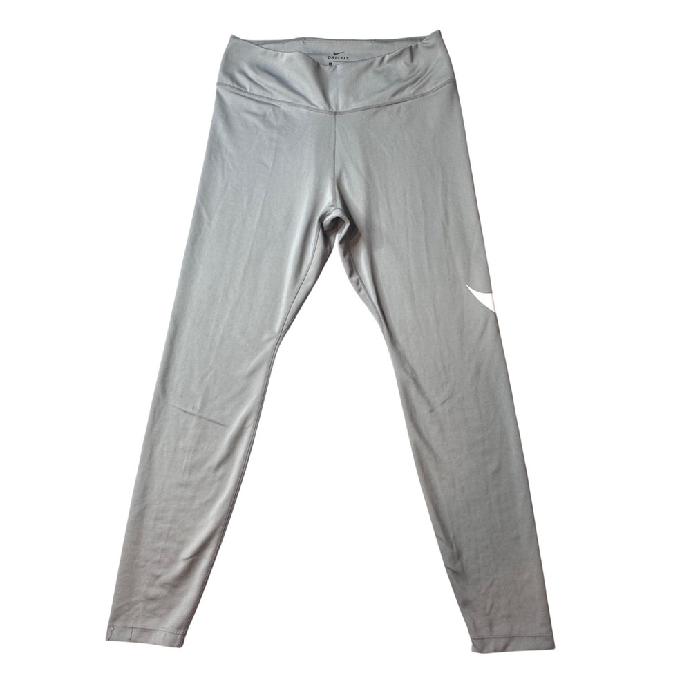 Nike Leggings Women L Grey Dri-FIT DB4374-073 Athletic Tights Activewear Stretch